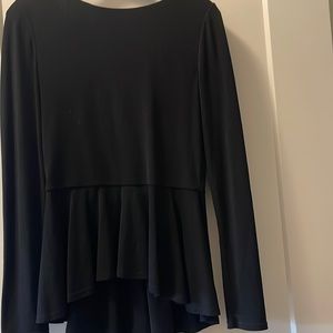 Alice + olivia black peplum top